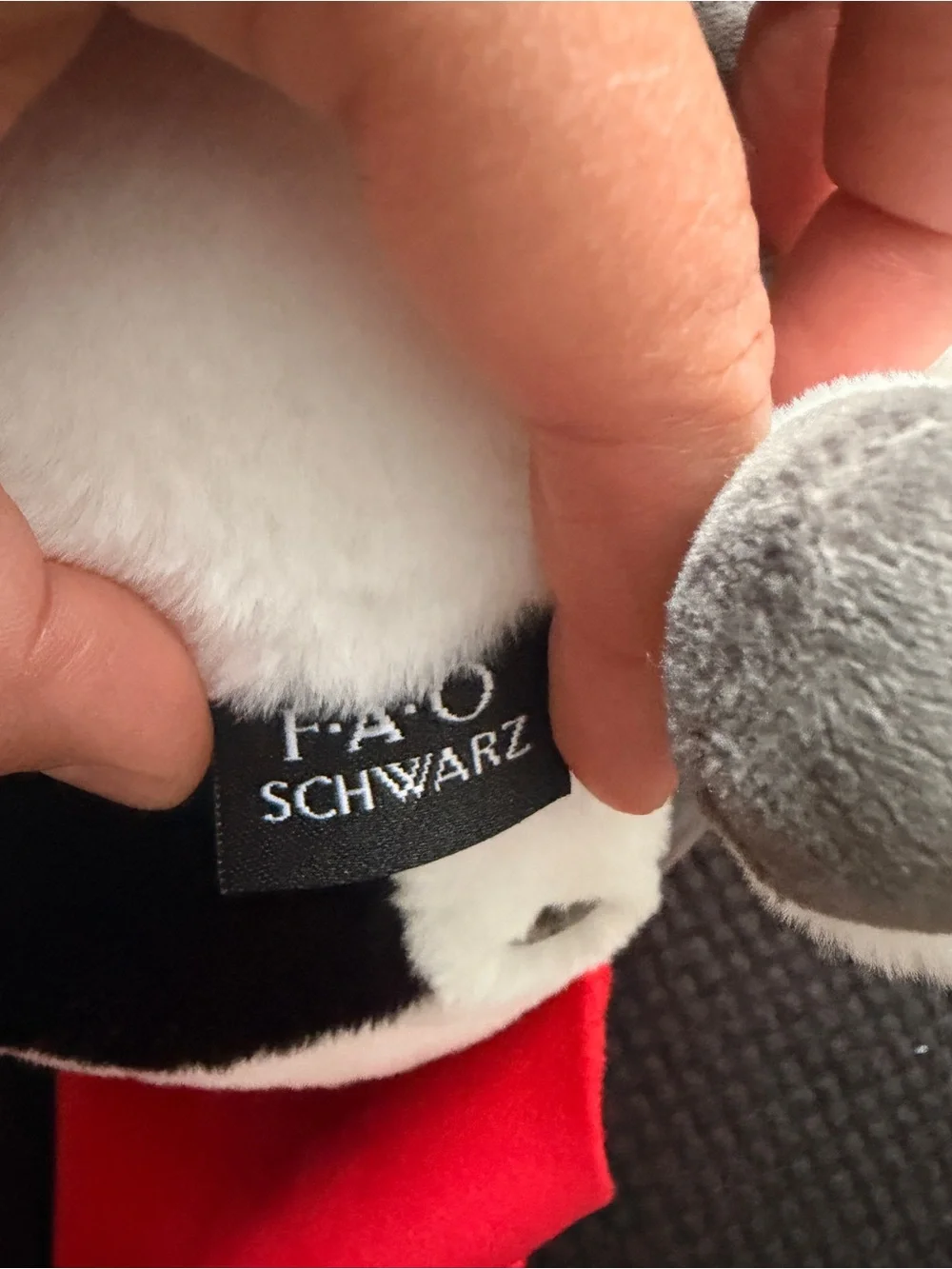 FAO Schwarz Gray & White Plush Reptile Ball